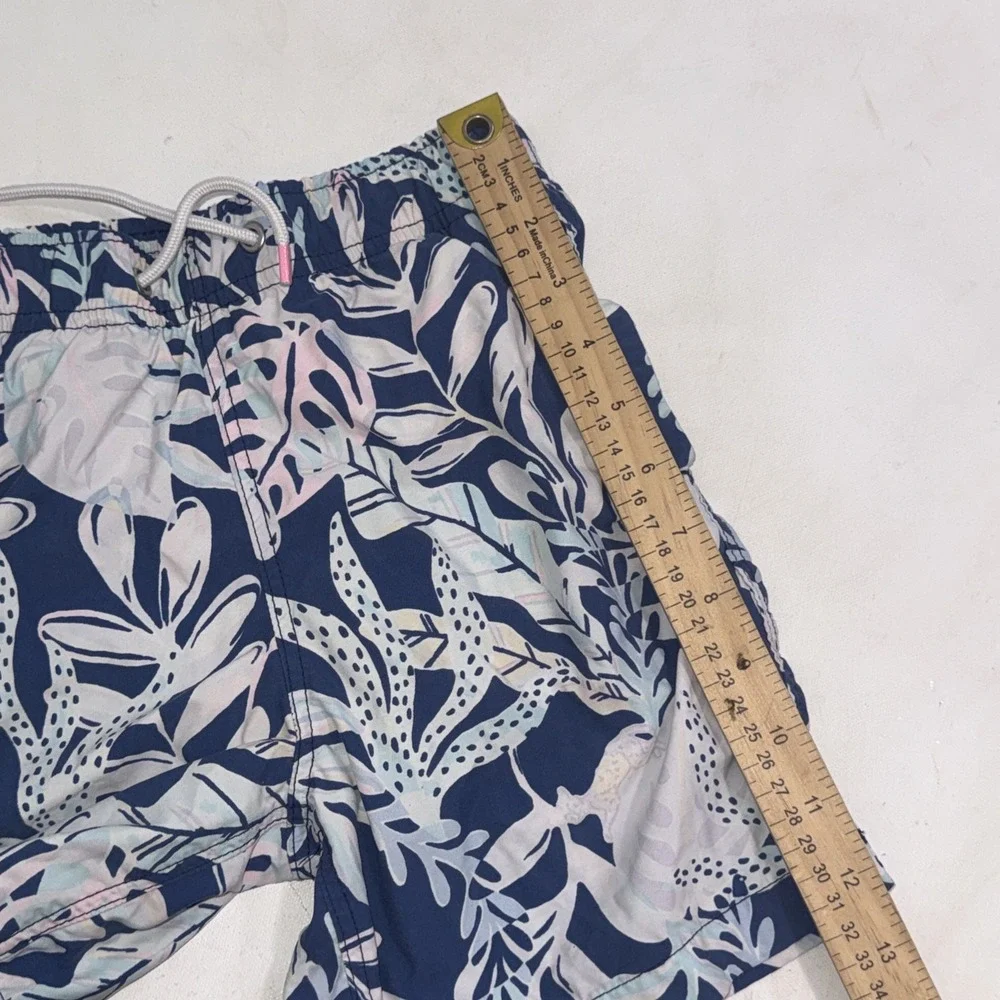 Lilly Pulitzer Preppy Beach Floral‎ Tropical Matching Boys Capri Swim Trunks 6/7
